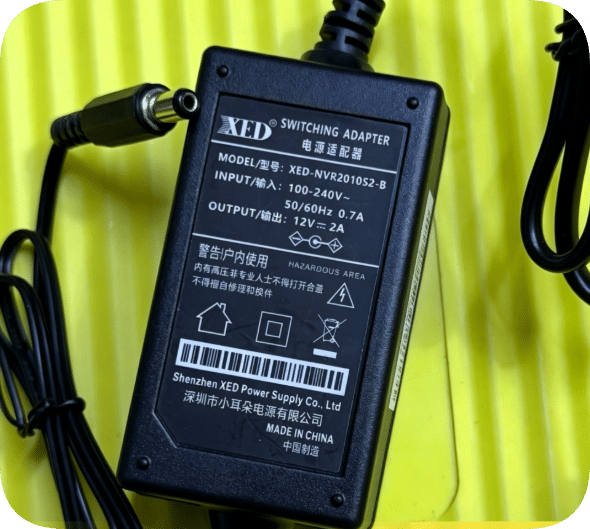 *Brand NEW*XED XED-NVR2010S2-B Switching Adapter 12V 2A 24W Power Supply with DC Barrel Plug Power Supply